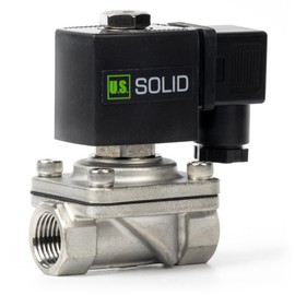 1/2" Stainless Steel Solenoid Valve - 12V DC Normally Closed Electric Solenoid Valve with Viton Seal, Junction Box Type