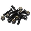 Standard Phillips Head Raven Black Skateboard Hardware Set - 1"