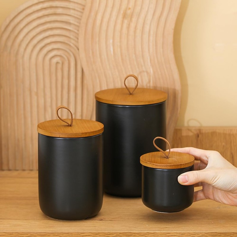 Jueison Ceramic Storage Jars, Modern Elegant Highly Polished Airtight Gorgeous