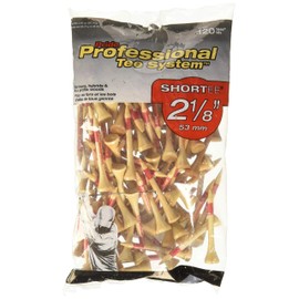 Pride Professional Tee System Shortee Tee, 2-1/8 Inch -120 Count (Red on Natural)