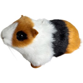 Simulation Furry Guinea Pig Figurine Realistic Rodent Pet Home Office Shelf Decorative Statue, Synthetic Furball Replica, Stuffed Animal Furbaby, Photo Props, Collectible Gift