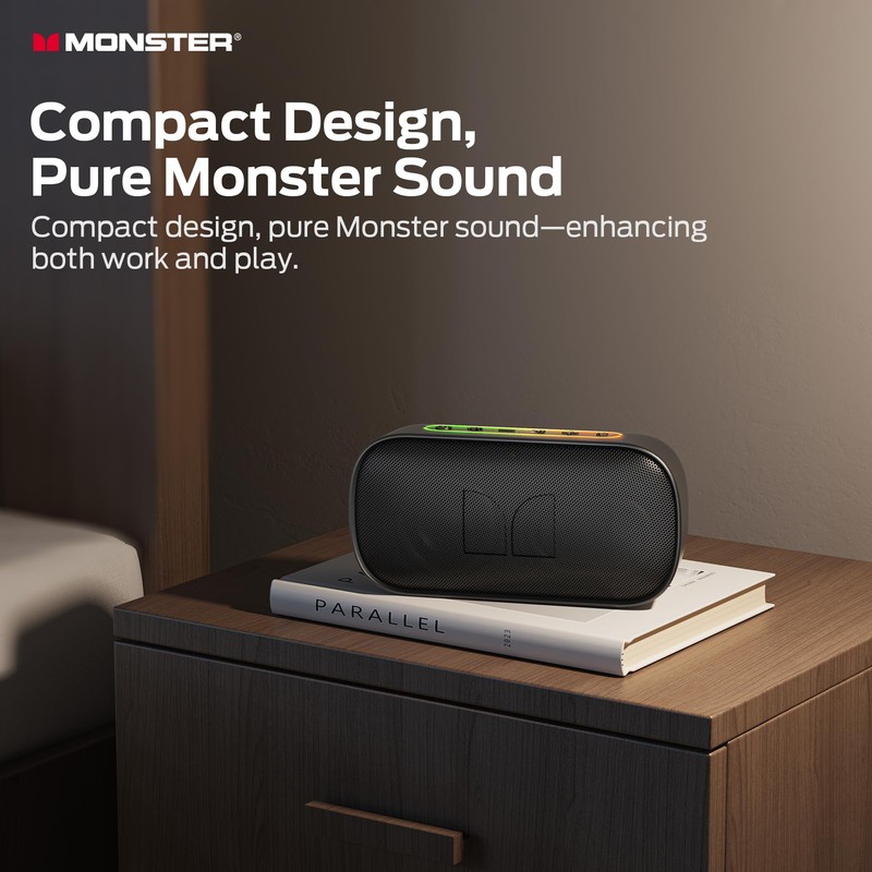 Monster S150 Speaker, Strong Bluetooth 5.4, IPX7 Waterproof Wireless Speaker,