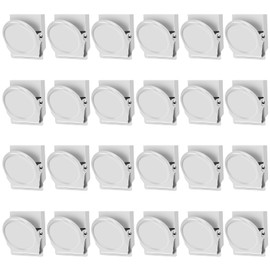 VNDUEEY White Magnetic Clips, 24 Pcs Fridge Magnets Whiteboard Magnets, Refrigerator Magnets Metal Clips for Locker Photo Displays, Heavy Duty Magnet Clips Classroom Teacher Supplies