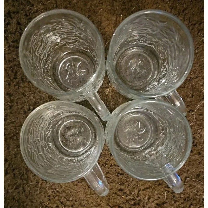 Princess House Fantasia Crystal Beverage Mug Set of 4