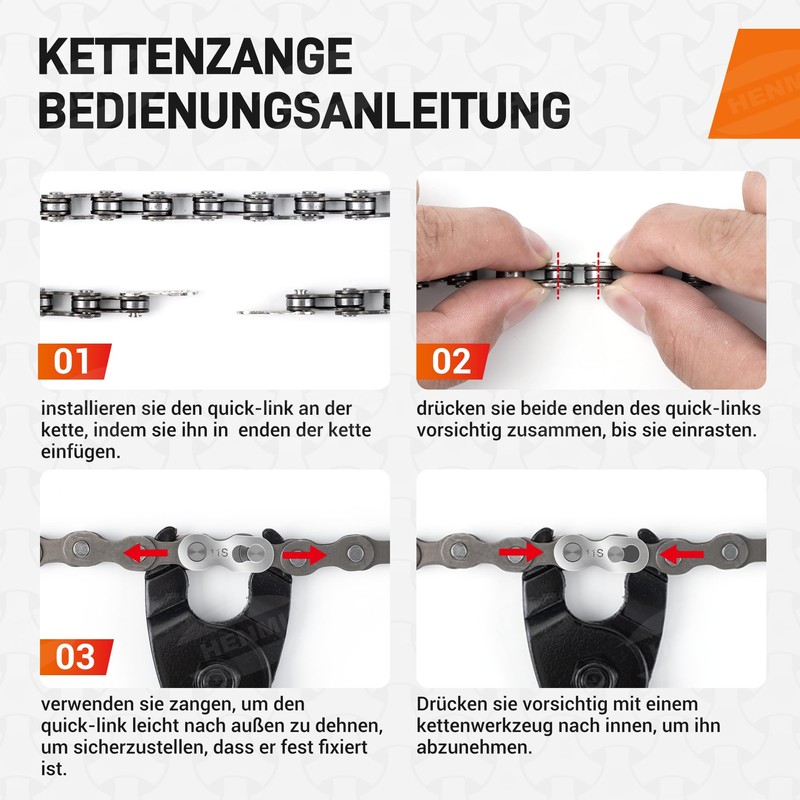 HENMI Bicycle Chain Link 11-Speed, 6 Pairs Chain Fastener Bicycle
