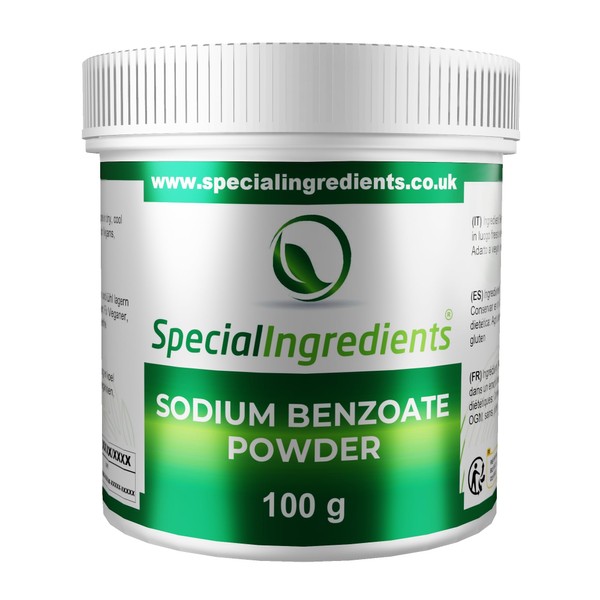 Sodium Benzoate Powder - Suitable for Vegans & Vegetarians, Non-GMO,