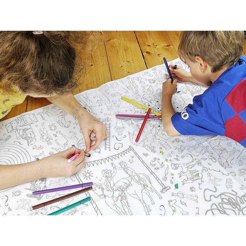 Bibi & Tina Colouring Tablecloth, Bibi and Tina Colouring for