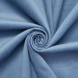 Standard 9 Wale Corduroy Hypoallergenic Cotton 59/60” Fabric by The Yard (Denim Blue, 1 Yard)