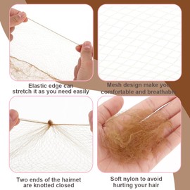 30 x Invisible Hair Nets for Film, Dance & Work - Elastic Hair Net for Bun, Flight Attendants, Nurses & Bank Employees