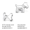 Monkimau Girl's Earrings Dog Stud Earrings Made of 925 Sterling