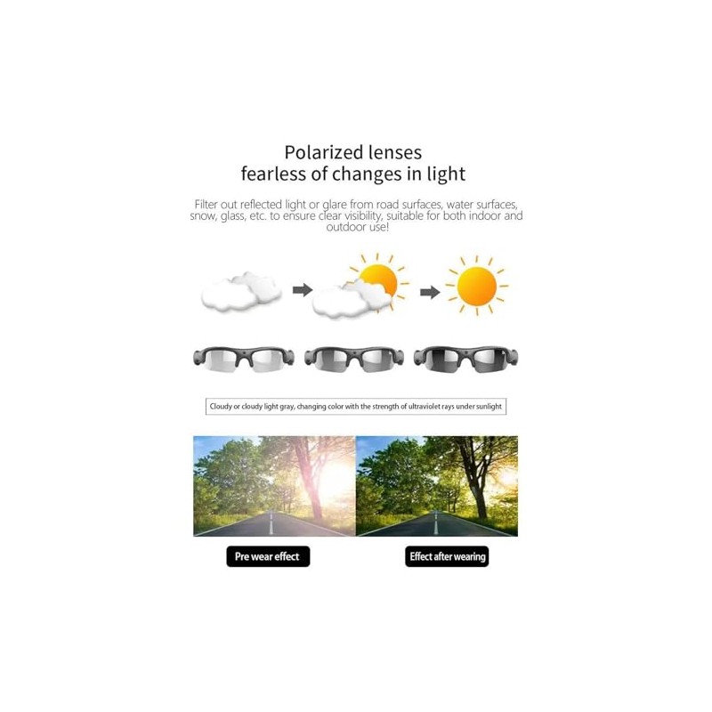 Tangxi Gafas de Cámara de 1080p, 2.4 G de Gafas