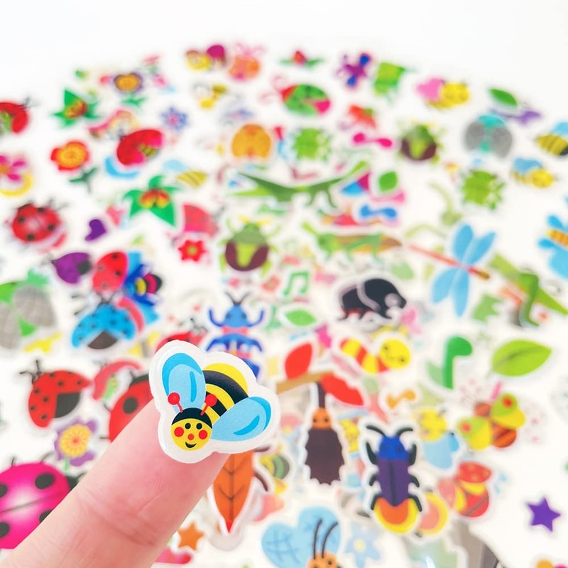SIX VANKA 3D Puffy Stickers for Kids, 8 Different Sheets