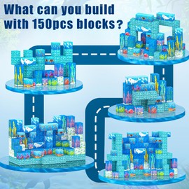 Jooyflares Magnetic Blocks [150PCS 1inch/2.5cm] Magnetic Building Blocks for Toddlers,STEM Sensory Toy for 3 4 5 6 7 8-13 Year Old Boys Girls,Kids Birthday Gifts