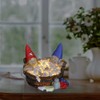 Garden Decoration Solar Garden Figures Foam Bath Gnome Statue Sculpture