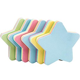 Sticky Notes Star Shaped - Self Stick Post Memo Cute Mixed 4 Color for Office/Home/Kitchen/Baking/School Bulk Sale 600 Sheets Total