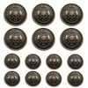ByaHoGa MB20170 Pack of 14 Bronze Coloured Plastic Buttons 20