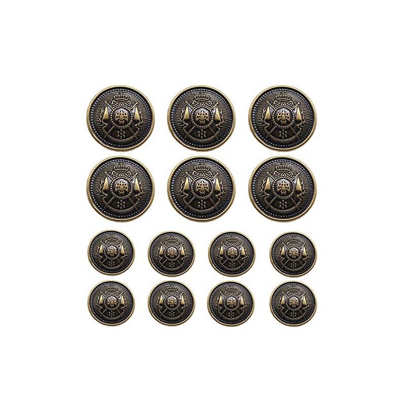 ByaHoGa MB20170 Pack of 14 Bronze Coloured Plastic Buttons 20