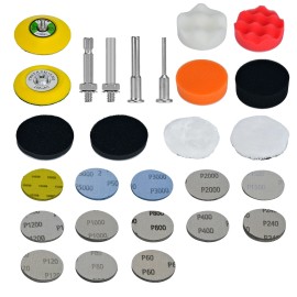 Professional 138PCS 3 Inch Sanding Disc Kit 60-10000 Grit Hook and Loop Wet Dry Sandpaper Headlight Restoration Kit for Drillmaterial: Resin, grit: 600, size: 75mm