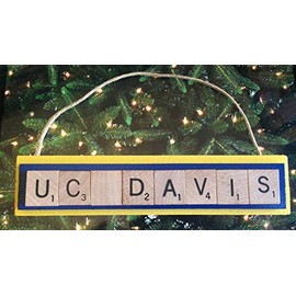 AGGIES UC Davis University of California Christmas Ornament Letters Tiles