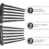 Brown Bandette Comb, 2Pcs Bandette Combs With Elastic Band, Elastic