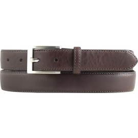 BELTINGER Belt made of full cowhide leather, 2.5 cm, narrow belt for men and women, 25 mm, cambered leather belt, Brown, silver
