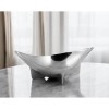 Homeroots 12" Silver Aluminum Oval Centerpiece Bowl