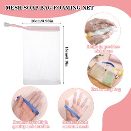 Xinjoduz Seifenbeutel 10 Stück Seifenbeutel Nylon Seifensäckchen Bunt Seifensäckchen Mesh Gesichtsreinigungsnetze Seifenbeutel Für Feste Seife Für Aufschäumen Trocknen Peeling Massage Gesichtsreiniger