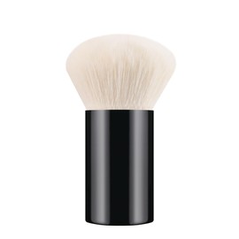 HAPPITON Kabuki Face Brush - Synthetic Bristles for Wet/Dry Makeup - Soft, Absorbent & Versatile for Bronzer, Powder & Highlighter (White)