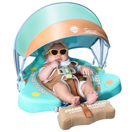 3 Swim Method Add Bed More Comfortable Mambobaby Float with Tail and Canopy Non-Inflatable Baby Swim Float Mambo Float Smart Swim Trainer Infant Swim Pool Float Swim Ring for 3-24months Girls Boys