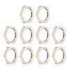 MECCANIXITY NPT Cast Pipe Fitting Hex Locknut, Nickel Plated Copper
