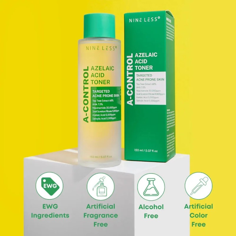 Nineless Tónico Facial Día Noche Ácido Azelaico Niacinamida 150ml