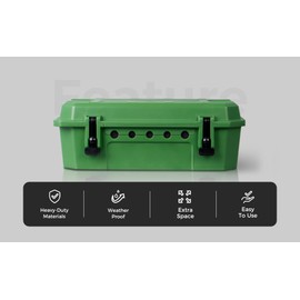 WELKIN Heavy-Duty Outdoor Electrical Box (15.3 * 5.4 * 8.9 inch), IP54 Weatherproof Waterproof Extension Cord Cover, Protect Outlet, Plug, Timer, Power Strip, Holiday Lights (Green)