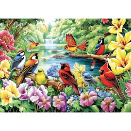 1000 Piece Puzzle for Adults – Peaceful River and Bird Jigsaw Puzzle, Tranquil Nature Scene Puzzle 1000 Pieces, Calming and Engaging Gift for Adults Kids Seniors, 28×20 in