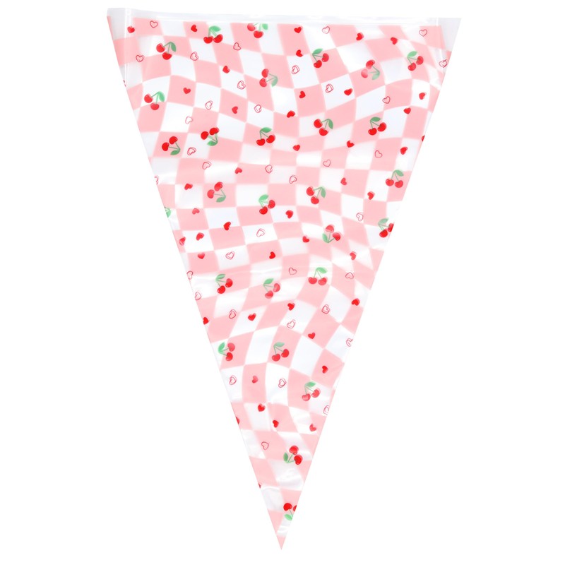 PME VD24IB064 12 Disposable Icing Piping Bags, Valentines Cherry Checkerboard,