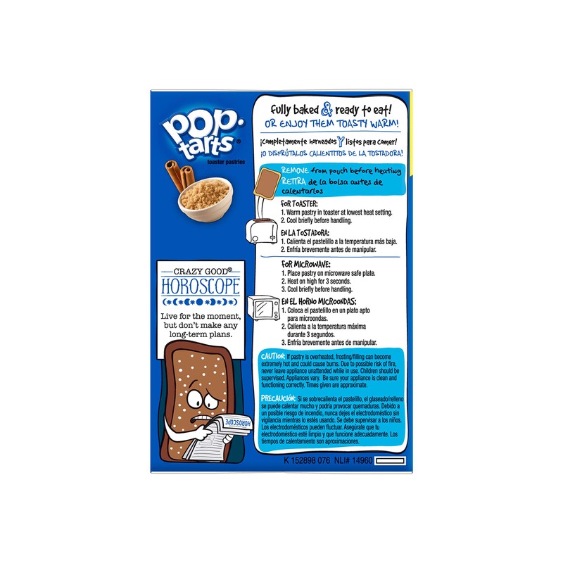 Pop-Tarts Breakfast Toaster Pastries, Frosted Brown Sugar Cinnamon Flavored, Value
