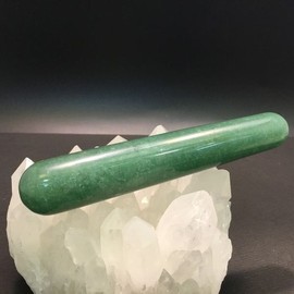 천연원석 아벤츄린 마사지봉 10.5x1.8~2.0cm 약 65~70g Natural Stone Aventurine Massage Stick 10.5x1.8~2.0cm Approximately 65~70g