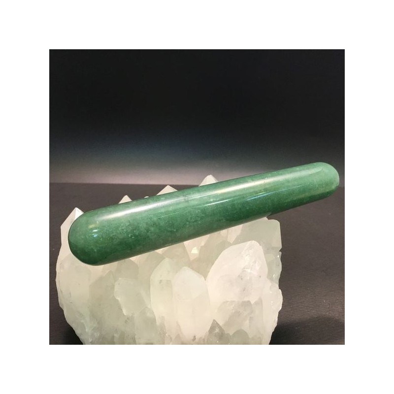 천연원석 아벤츄린 마사지봉 10.5x1.8~2.0cm 약 65~70g Natural Stone Aventurine Massage