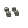 MINI Cooper Emblem Logo Silver Tire Valve Stem Caps Set