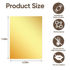 Derkerry 120pcs Chocolate Bar Wrappers - 6 X 7.5 inch Golden Candy Bar Packaging Wrappers Paper with Thick Paper Backing for Homemade Sweets Holiday Gifts, Kitchen Food-Grade Packaging