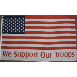 Trade Winds 3X5 USA WE SUPPORT OUR TROOPS MILITARY FLAG AMERICAN US NEW 100D FABRIC
