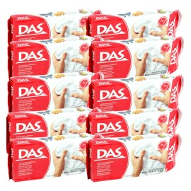 10kg Pasta Masa Das Blanca 1kg C/u Modelar Ceramica Fria Color Blanco