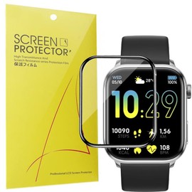 Blueshaweu Screen Protector Compatible with Ice-Watch - ICE Smart 2.0 - Connected Watch (1.96 Inch), HD Clear Flexible TPU Screen Protector [Pack of 3] Compatible with ICE Smart Two (1.96 Inch) (Black