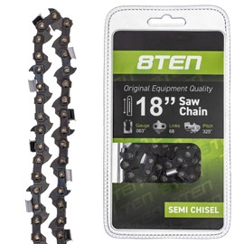 8TEN Chainsaw Guide Bar and Chain for Stihl MS 170 210 211 231 241 250 251 4717 22LPX068G 18 inch .063 .325 68DL