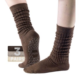 Juclise Non-Slip Yoga Socks for Women Breathable Grippy Workout Socks for Pilates Barre Gym & Meditation (US, Alpha, Medium, Regular, Regular, Sunlit Amber + Nude Glow + Mocha Chic)