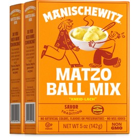 Manischewitz Matzo Ball Mix, 5 Oz. (2 Pack) Easy Prep | Kosher for Passover | Nothing Artificial | No MSG | Classic Fluffy Texure