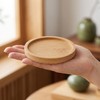 KALLORY Set of 6 Round Bamboo Coasters Mosaic Design Cup