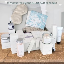 Jasmyn & Greene Canasta de regalo de spa de lujo para mujeres - 10 regalos relajantes de spa para cumpleaños de mujeres con lavanda. Regalos para desp
