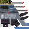 103528 Truck Cap Glass Rear Door Hinges with Hardware,2Pcs
