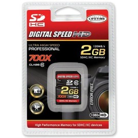 Digital Speed 2GB 700X Professional High Speed 120MB/s Error Free (SD) Memory Card Class 10