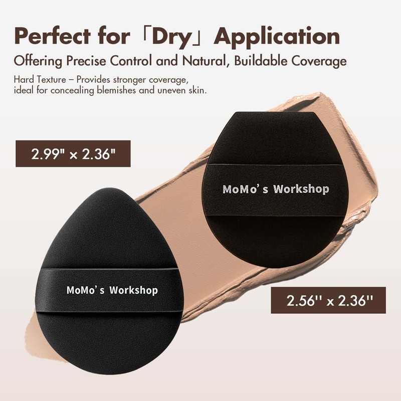 TATAMI Black Makeup Puff Set (Flat + Egg Shape) Rubycell,Cushion